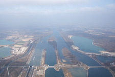 Luftbild von Gambsheim im Bundesland Bas-Rhin, Frankreich