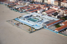 Viareggio im Bundesland Lucca, Italien aus der Vogelperspektive