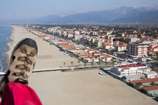 Lido di Camaiore(I-Toskana) im Bundesland Toscana, Italien von oben gesehen