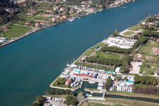 Fiumaretta di Ameglia im Bundesland Liguria, Italien vom Flugzeug aus
