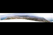 Panorama in Avenza im Bundesland Toscana, Italien