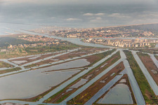 Lagune Pialassa Baiona an der Meeres- Küste der Adria in Marina di Ravenna in Emilia-Romagna, Italien
