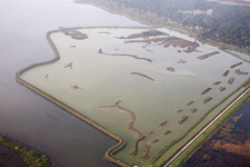 Schrägluftbild von Casalborsetti(Emilia-Romana) im Bundesland Emilia-Romagna, Italien