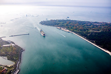 Schrägluftbild von Santa Maria del Mare im Bundesland Venetien, Italien