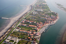 San Pietro in Volta im Bundesland Venetien, Italien aus der Vogelperspektive