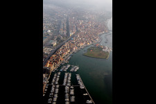 Drohnenbild von Sottomarina(I-Venetien) in Faro, Italien