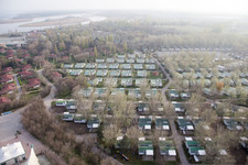 Luftbild von Chioggia, Isola Vercde, Camping isamar im Ortsteil Isola Verde im Bundesland Metropolitanstadt Venedig, Italien