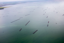 Schrägluftbild von Porto Tolle im Bundesland Rovigo, Italien