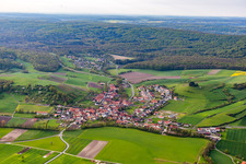Dorf - Ansicht im Ortsteil Prüßberg in Michelau im Steigerwald im Bundesland Bayern, Deutschland