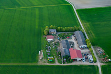 Schrägluftbild von Grettstadt im Bundesland Bayern, Deutschland