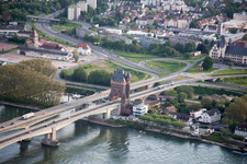 Worms, Nibelungenbrücke im Bundesland Rheinland-Pfalz, Deutschland