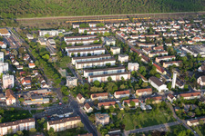 Ortsteil Schönau in Mannheim im Bundesland Baden-Württemberg, Deutschland von oben