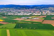 Industriegebiet Tiergartenstraße mit  Unilever Deutschland GmbH Werk Heppenheim im Bundesland Hessen