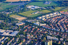 Luftbild von Europa-Allee in Bensheim im Bundesland Hessen, Deutschland
