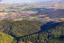 Ortsansicht aus Osten im Ortsteil Alsbach in Alsbach-Hähnlein im Bundesland Hessen, Deutschland