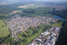 Luftbild von Ortsteil Zellhausen in Mainhausen im Bundesland Hessen, Deutschland