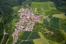Luftbild von Ortsteil Hahn in Ober-Ramstadt im Bundesland Hessen, Deutschland