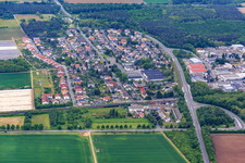 Ortsansicht von Osten im Ortsteil Sandwiese in Alsbach-Hähnlein im Bundesland Hessen, Deutschland