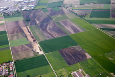 Ortsteil Riedrode in Bürstadt im Bundesland Hessen, Deutschland aus der Luft