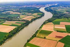 Luftaufnahme von NATO-Rampe Lampertheim am Rhein im Bundesland Hessen, Deutschland