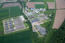 Klärwerk Stadtentwässerung im Ortsteil Sandhofen in Mannheim im Bundesland Baden-Württemberg, Deutschland