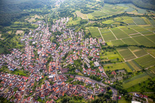 Luftbild von Ortsteil Obergrombach in Bruchsal im Bundesland Baden-Württemberg, Deutschland