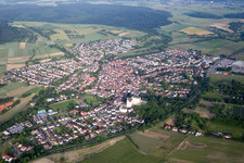 Heidelsheim aus Nordwesten in Bruchsal im Bundesland Baden-Württemberg, Deutschland
