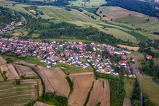 Luftbild von Ortsteil Oberöwisheim in Kraichtal im Bundesland Baden-Württemberg, Deutschland