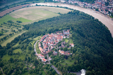Dilsberg von Süden in Neckargemünd im Bundesland Baden-Württemberg, Deutschland