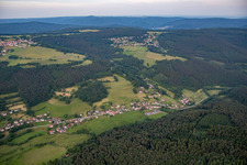 Schrägluftbild von Ortsteil Rothenberg in Oberzent im Bundesland Hessen, Deutschland