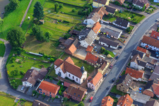 Luftbild von St. Martin im Ortsteil Mondfeld in Wertheim im Bundesland Baden-Württemberg, Deutschland