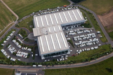 Luftbild von Bettingen, Hymer-Wohnmobile in Wertheim im Bundesland Baden-Württemberg, Deutschland