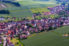Ortsteil Dertingen in Wertheim im Bundesland Baden-Württemberg, Deutschland von oben
