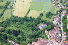 Luftbild von Schloss Waltershausen in Saal an der Saale im Bundesland Bayern, Deutschland