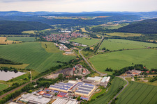 Industriegebiet An d. Salzbrücke mit Kündig Nahrungsmittel GmbH & Co. KG und Astaxa GmbH in Ritschenhausen im Bundesland Thüringen, Deutschland