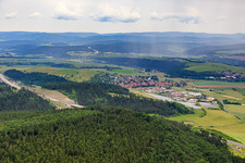 Ortsansicht aus Südwesten mit A71 in Rohr im Bundesland Thüringen, Deutschland