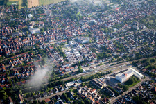 "Im Stadkern" Neubau der RiBa GmbH zw. Bismarck- und Gartenstr in Kandel im Bundesland Rheinland-Pfalz, Deutschland von einer Drohne aus