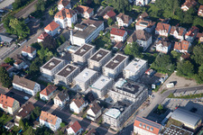 "Im Stadkern" Neubau der RiBa GmbH zw. Bismarck- und Gartenstr in Kandel im Bundesland Rheinland-Pfalz, Deutschland aus der Vogelperspektive