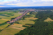 Luftbild von Saarstraße aus Südwesten in Kandel im Bundesland Rheinland-Pfalz, Deutschland