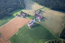 Luftbild von Ortsteil Oberhausen in Reisbach im Bundesland Bayern, Deutschland
