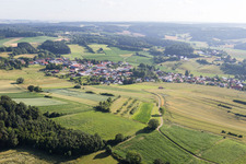Luftbild von Ortsteil Lengthal in Moosthenning im Bundesland Bayern, Deutschland