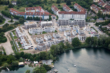 Neubaugebiet Atterseestraße am Uferbereich des Rheinauer See im Ortsteil Rheinau in Mannheim im Bundesland Baden-Württemberg, Deutschland