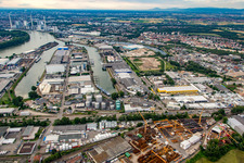 Rheinau, Hafen in Mannheim im Bundesland Baden-Württemberg, Deutschland