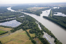 Ortsteil Rheinau in Mannheim im Bundesland Baden-Württemberg, Deutschland aus der Luft