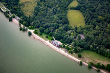 Rheinstrandbad im Ortsteil Niederfeld in Mannheim im Bundesland Baden-Württemberg, Deutschland
