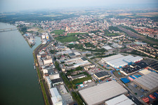 Drohnenaufname von Worms im Bundesland Rheinland-Pfalz, Deutschland