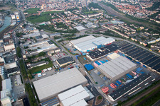 Drohnenbild von Worms im Bundesland Rheinland-Pfalz, Deutschland