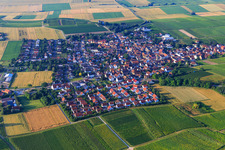 Luftbild von Dorfansicht aus Norden in Udenheim im Bundesland Rheinland-Pfalz, Deutschland