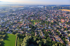 Luftbild von Langwattstr in Biebesheim am Rhein im Bundesland Hessen, Deutschland