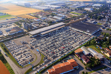 Luftbild von Frankenbach Automobil Logistik GmbH in Biebesheim am Rhein im Bundesland Hessen, Deutschland